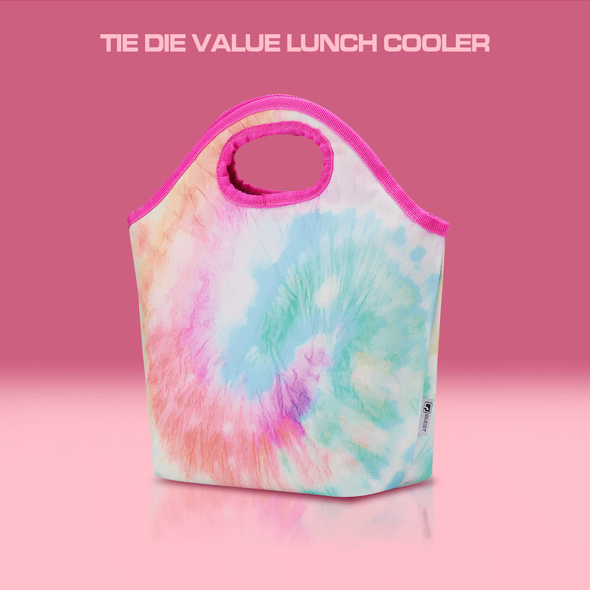Quest Bags Quest Tie-Dye Value Lunch Cooler - Pink