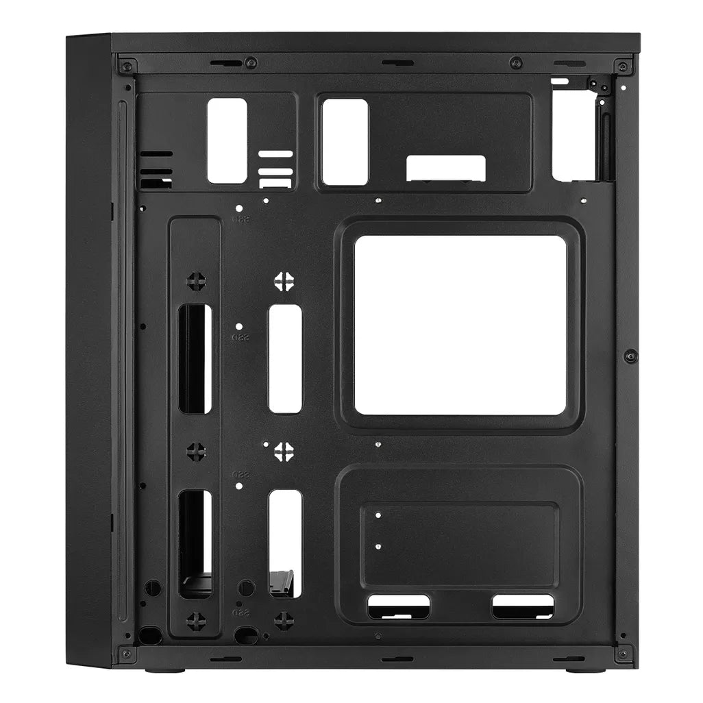 RCT Mid ATX Case with DVD drive slot - Black + 550W; 1x Fan. Up to 1 x 5.25” ODD; 3 x 3.5” HDDs (2 x 3.5”/2.5?) or 4 x 2.5” SSD