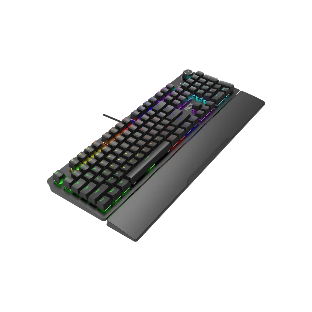 RCT HyperKey 104 keys Mechanical Gaming Keyboard; Blue mechanical switches; Multi Color LED Backlight.