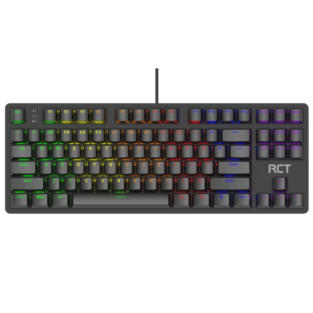 RCT HyperKeyTKL 87 keys Mechanical Gaming Keyboard; Blue mechanical switches; Multi Color LED Backlight.