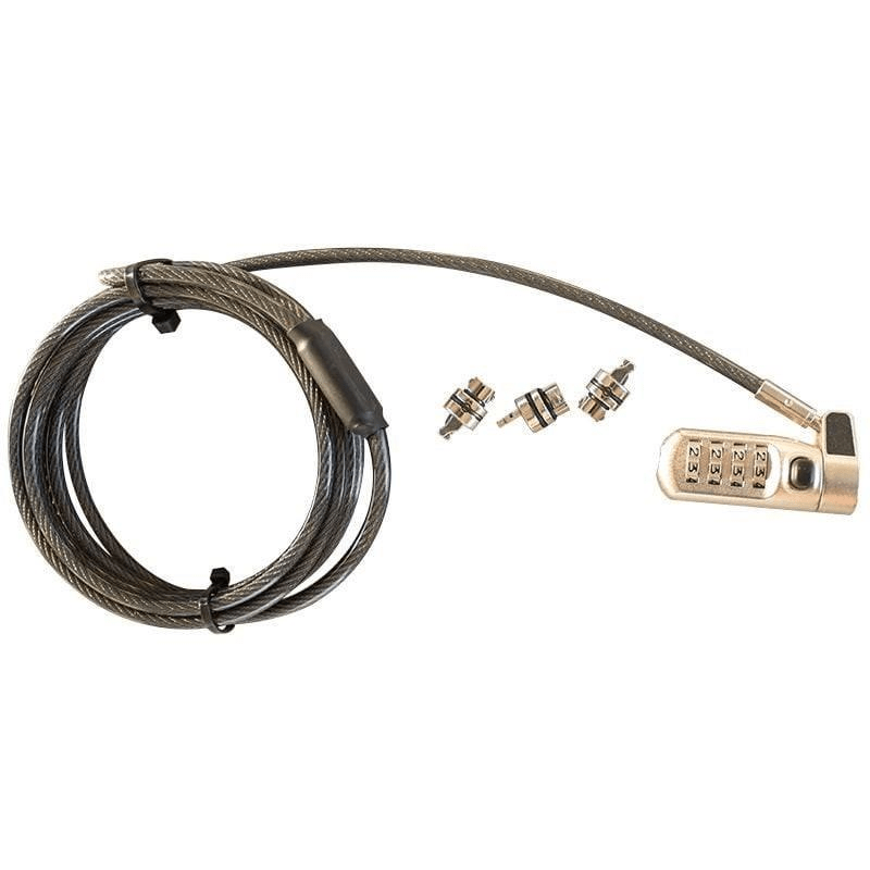 RCT Keyed 3 in 1 Notebook Security Lock; T-Bar; T-Bar Nano and Wedge Lock Slot Compatible; 2m
