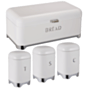 Recliner Deluxe White With Silver Base Bread Bin - CH911-N