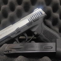 Retay PT23 Shiny Chrome Blank/Pepper Gun (Semi Auto|14+1|9mm PAK)