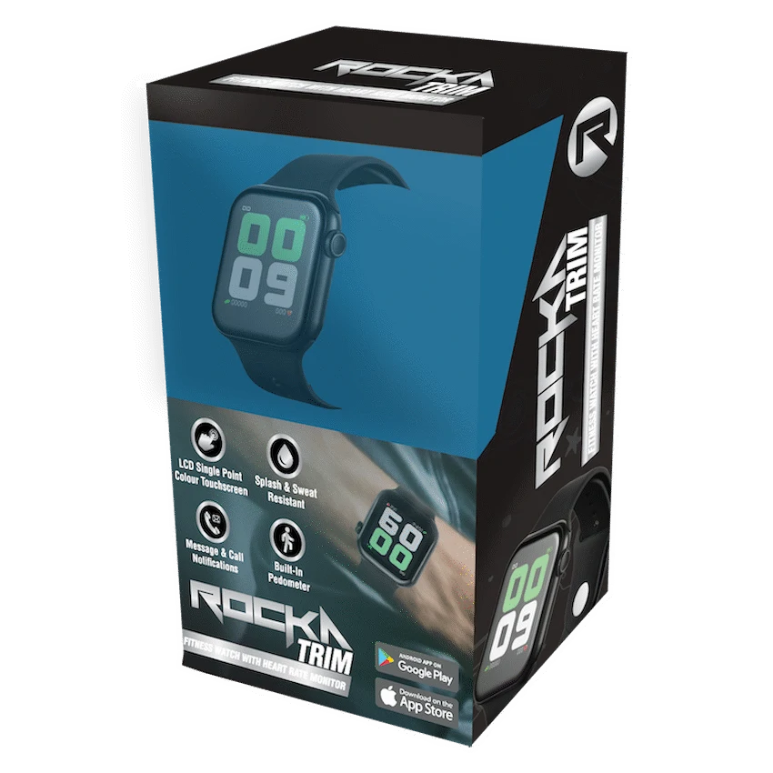 Rocka Wearables Rocka Trim Series Fitness Watch - Square - Black