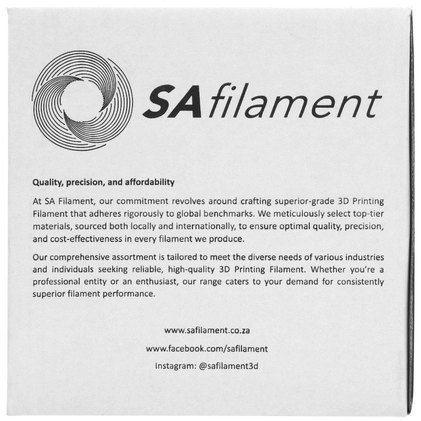 SA Filament Devices SA Filament ABS Premium Filament 1kg - Dark Grey