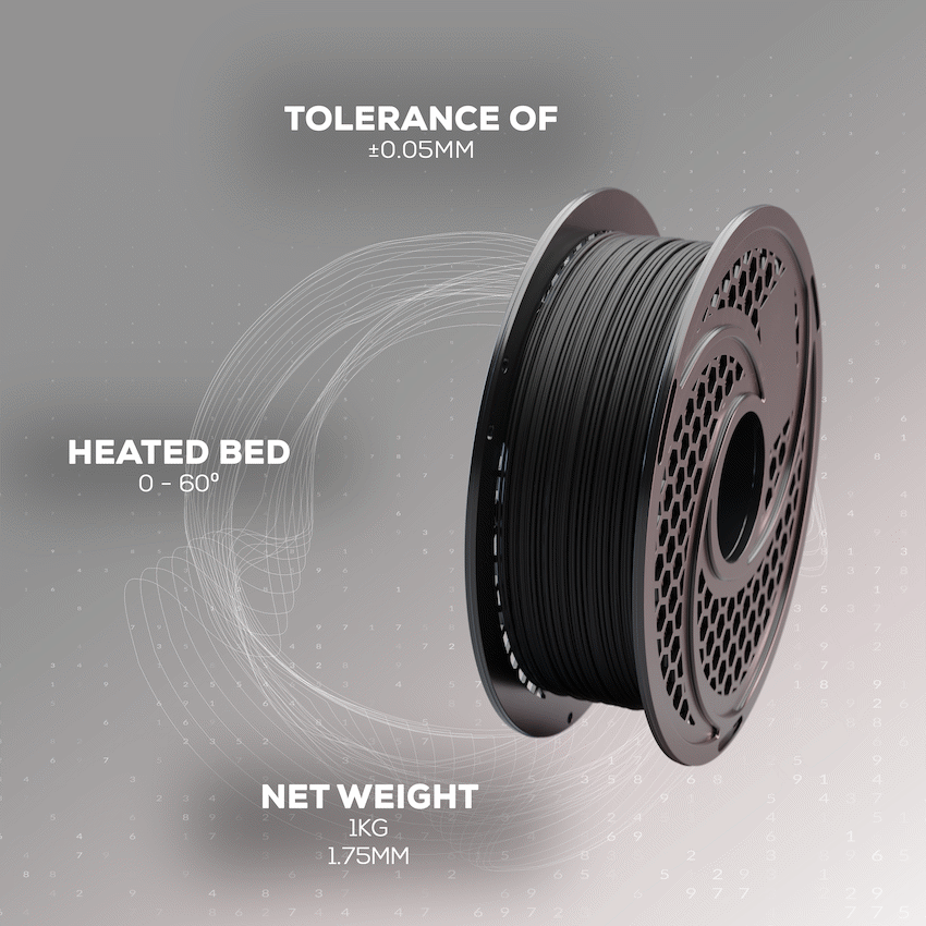 SA Filament Devices SA Filament PLA Hyper Filament 1kg - Black