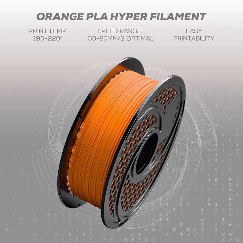 SA Filament Devices SA Filament PLA Hyper Filament 1kg - Orange