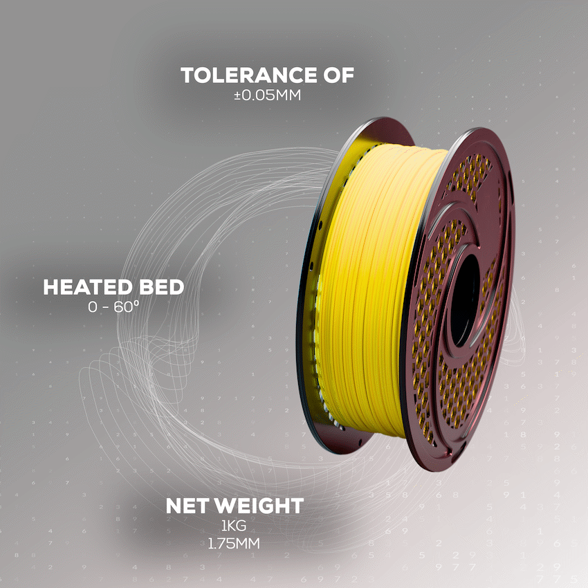 SA Filament Devices SA Filament PLA Hyper Filament 1kg - Yellow