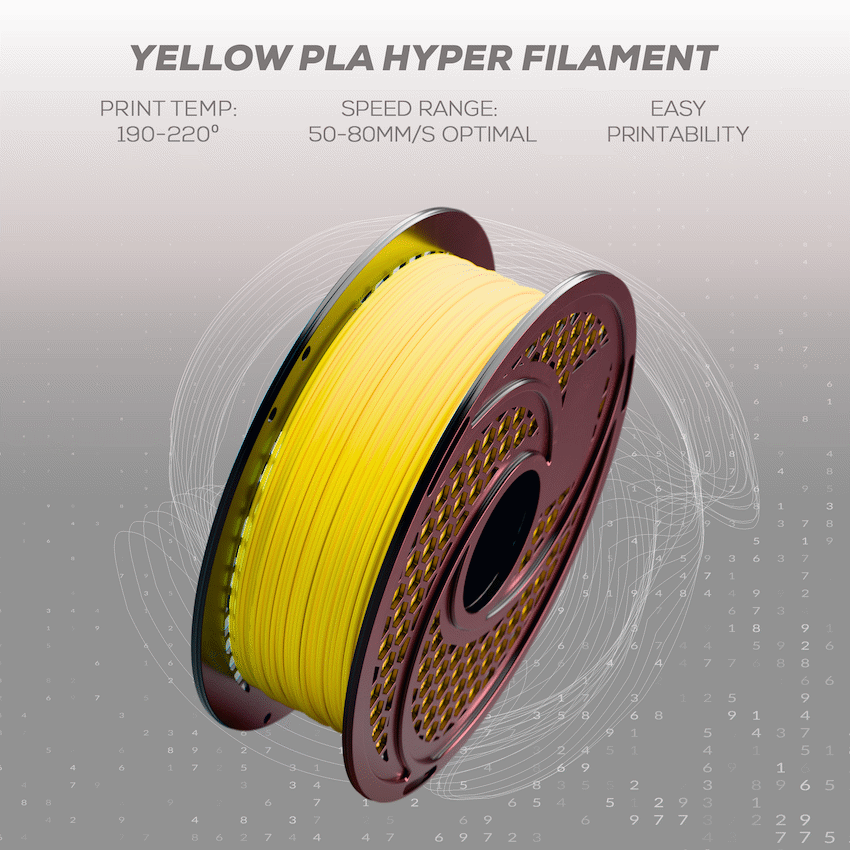 SA Filament Devices SA Filament PLA Hyper Filament 1kg - Yellow