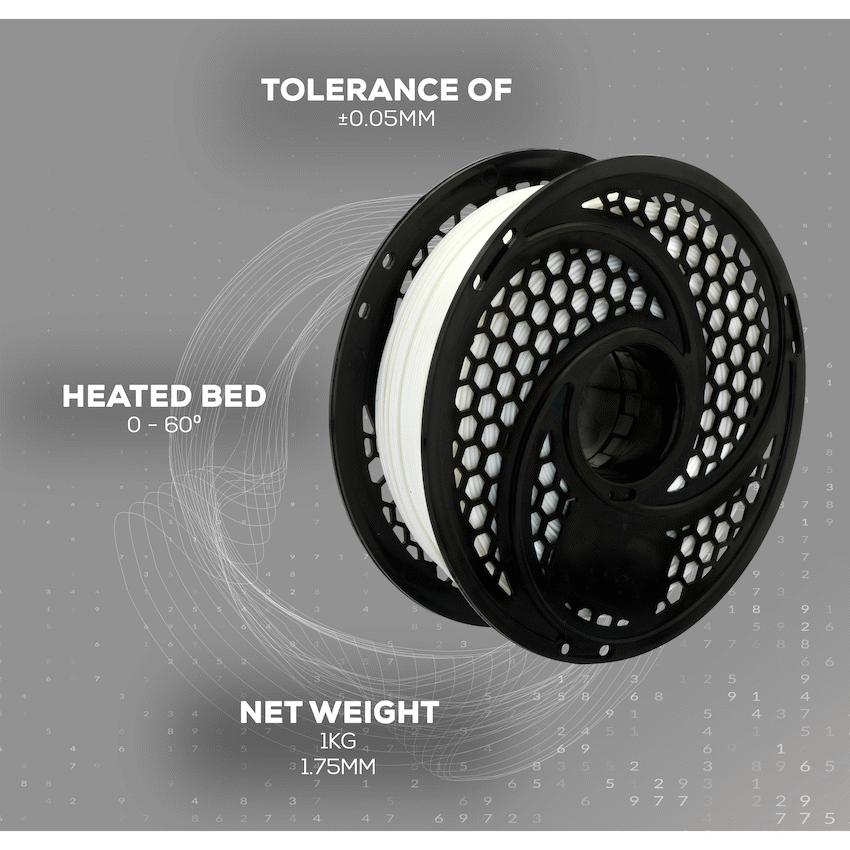 SA Filament Devices SA Filament PLA Plus Filament 1kg - Pearl White