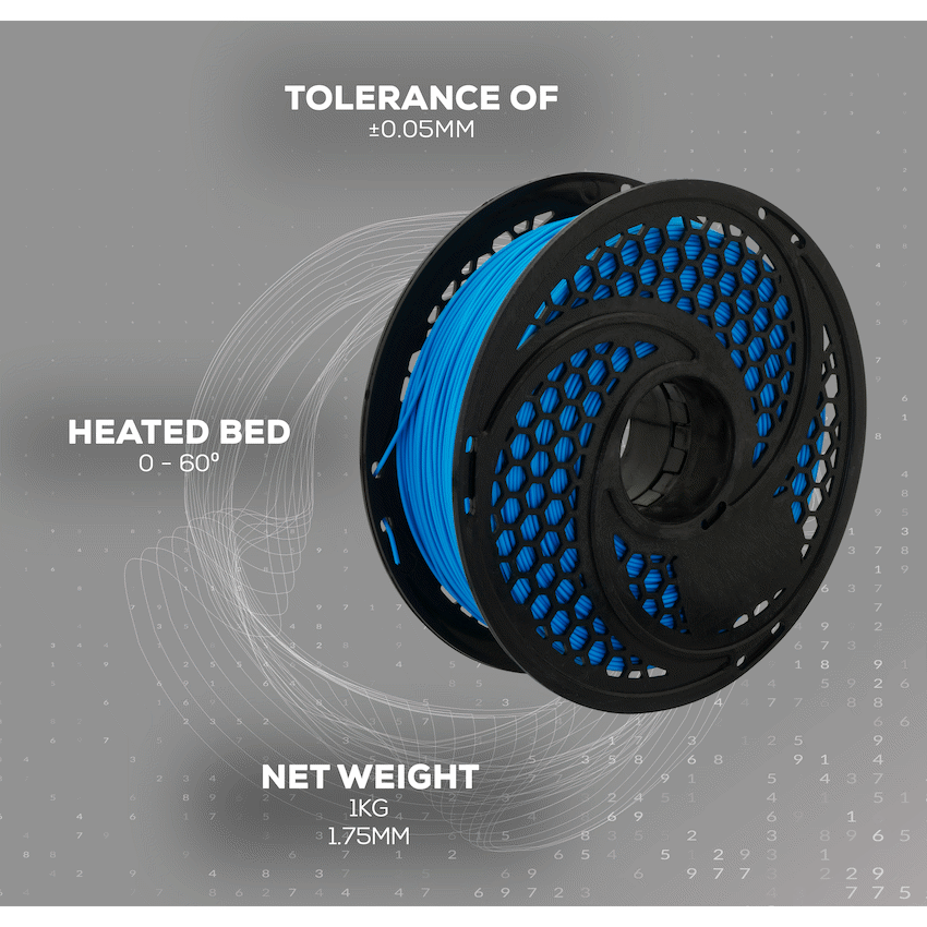 SA Filament Devices SA Filament PLA Plus Filament 1kg - Sky Blue
