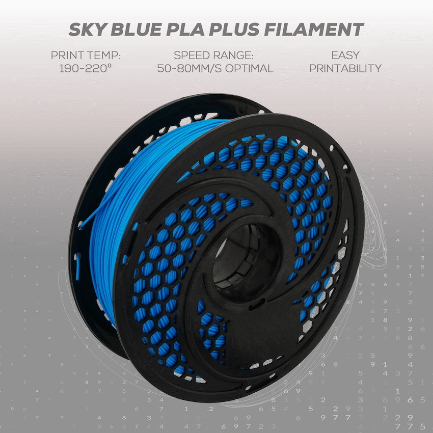 SA Filament Devices SA Filament PLA Plus Filament 1kg - Sky Blue