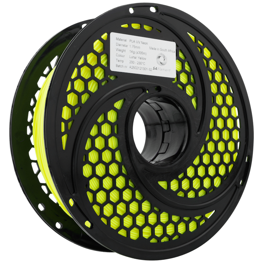 SA Filament Devices SA Filament PLA UV Neon Filament 1kg -  Lunar Yellow