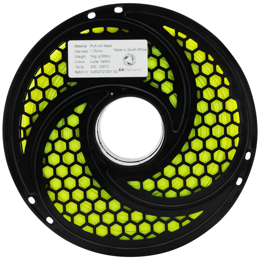 SA Filament Devices SA Filament PLA UV Neon Filament 1kg -  Lunar Yellow