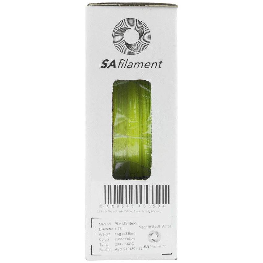 SA Filament Devices SA Filament PLA UV Neon Filament 1kg -  Lunar Yellow