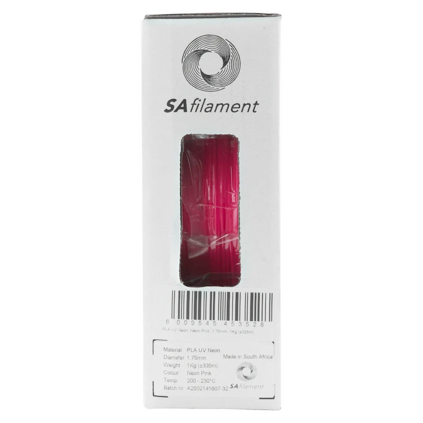 SA Filament Devices SA Filament PLA UV Neon Filament 1kg -  Pink