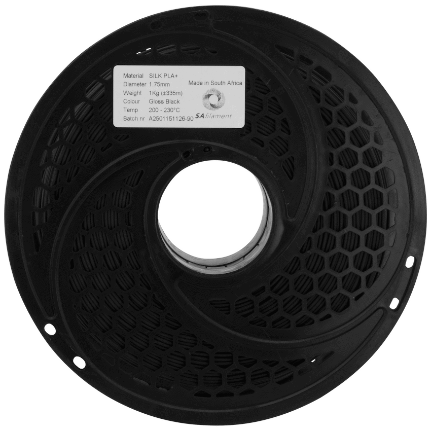 SA Filament Devices SA Filament Silk PLA Plus Gloss Filament 1kg - Black