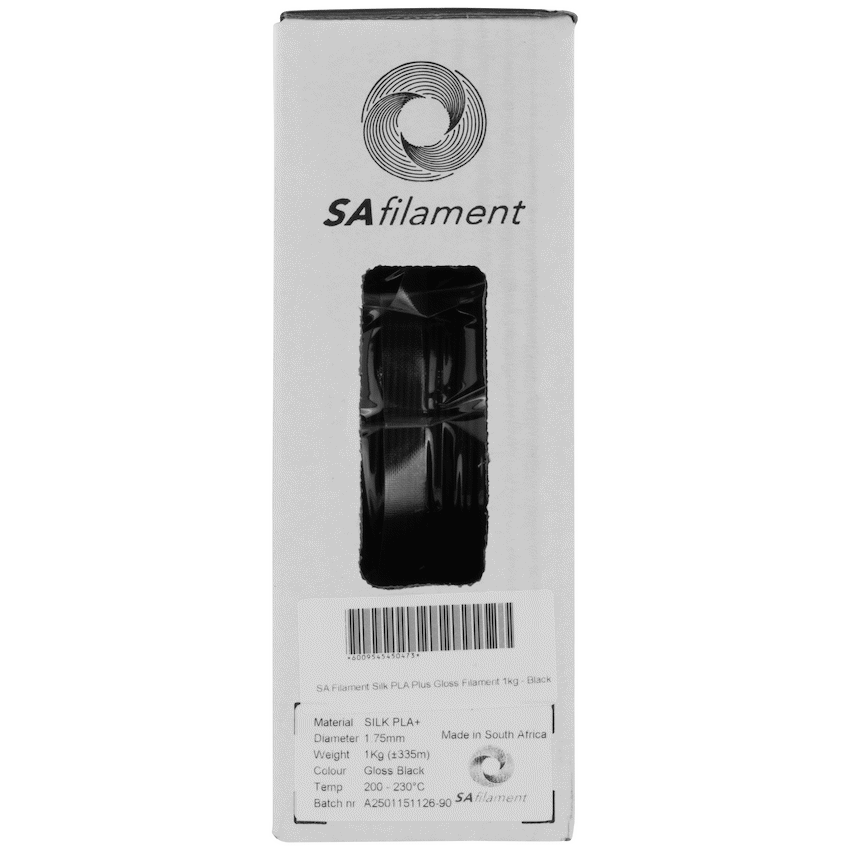 SA Filament Devices SA Filament Silk PLA Plus Gloss Filament 1kg - Black