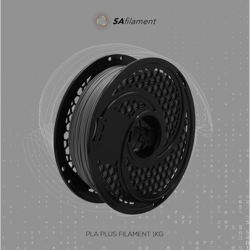 SA Filament Devices SA Filament Silk PLA Plus Gloss Filament 1kg - Grey