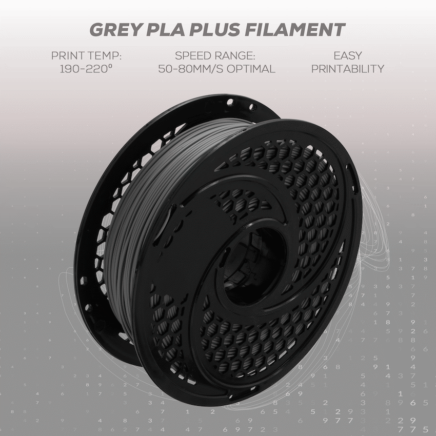 SA Filament Devices SA Filament Silk PLA Plus Gloss Filament 1kg - Grey