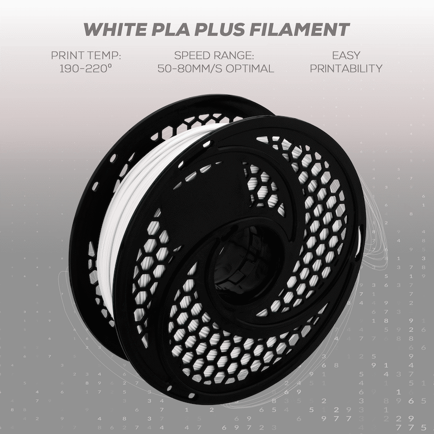 SA Filament Devices SA Filament Silk PLA Plus Gloss Filament 1kg - White