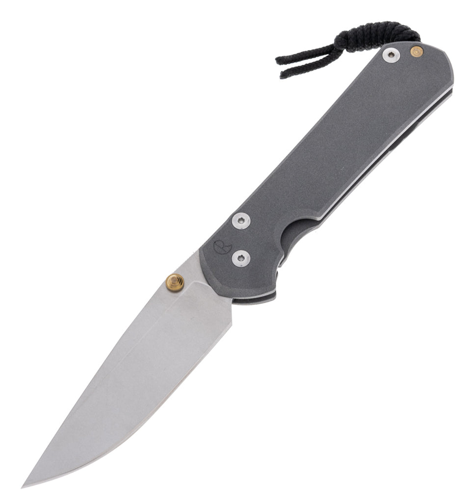 Chris Reeve Large Sebenza Glass Blasted Magnacut Double Gold Lug L31-1644-003