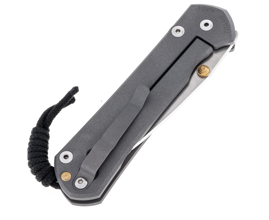 Chris Reeve Large Sebenza Glass Blasted Magnacut Double Gold Lug L31-1644-003