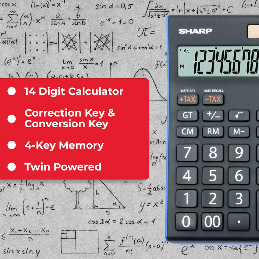Sharp Education and learning Sharp EL-145T Desk Calculator - 14 Digit Tax