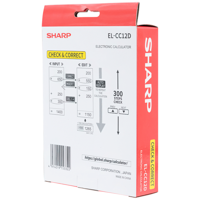 Sharp Education and learning Sharp EL-CC12D Desk Calculator - CheckCorrect Tax