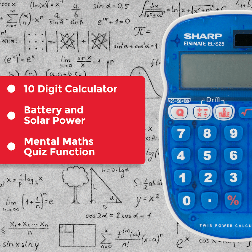 Sharp Education and learning Sharp EL-S25 Calculator - Blue - Blister