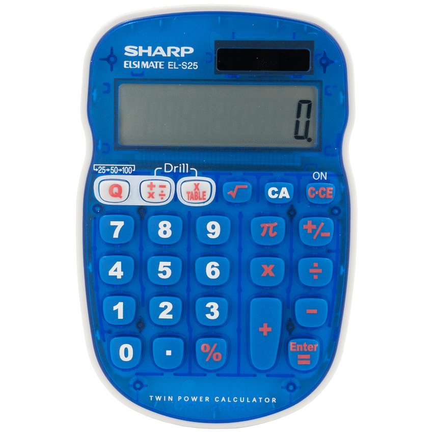 Sharp Education and learning Sharp EL-S25 Calculator - Blue - Blister