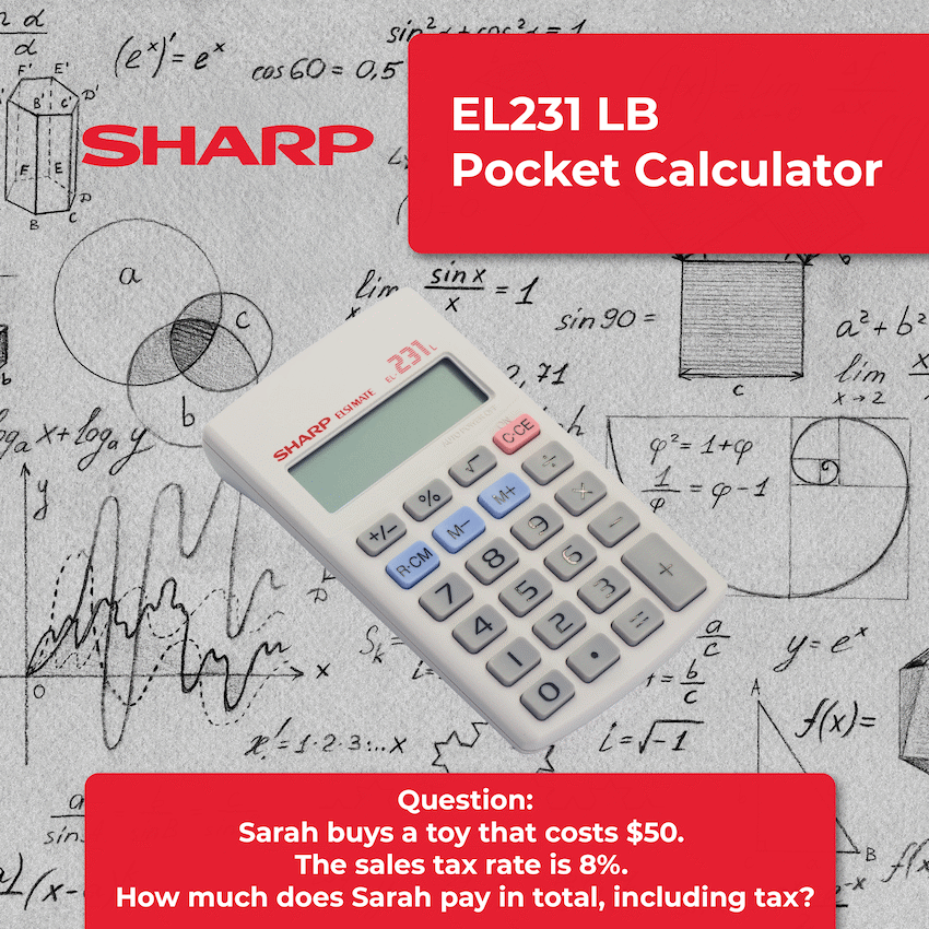 Sharp Education and learning Sharp EL231 LB Pocket Calculator