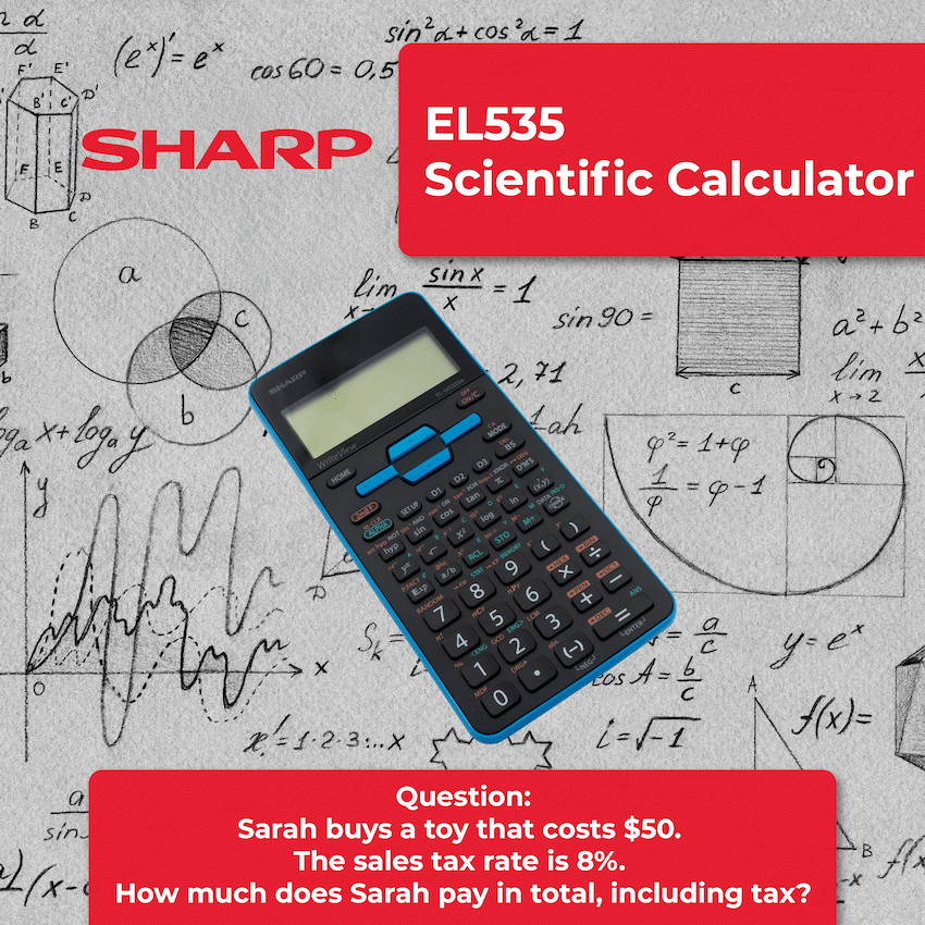 Sharp Education and learning Sharp EL535 Scientific Calculator - 422 Functions- Blue