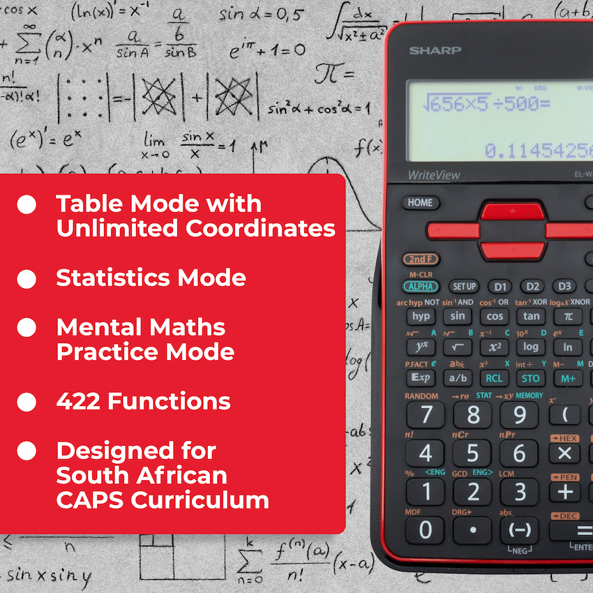 Sharp Education and learning Sharp EL535 Scientific Calculator - 422 Functions- Red