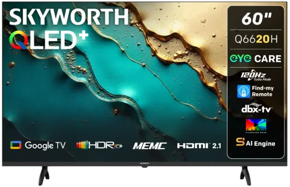 Skyworth Skyworth 60 Inch Q6620H UHD QLED Google TV