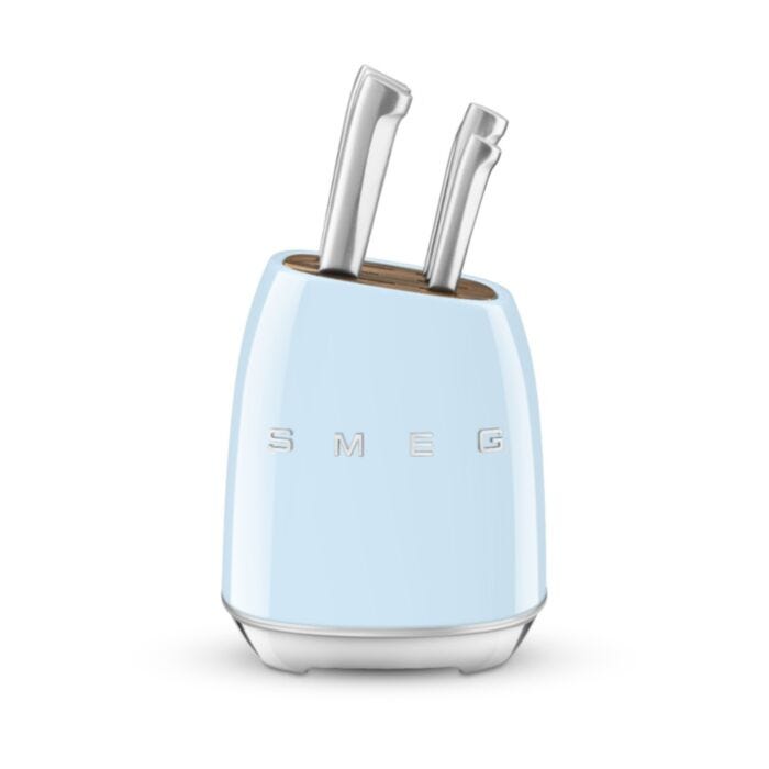 Smeg Smeg Pastel Blue Retro Knives Block Set - KBSF02PB