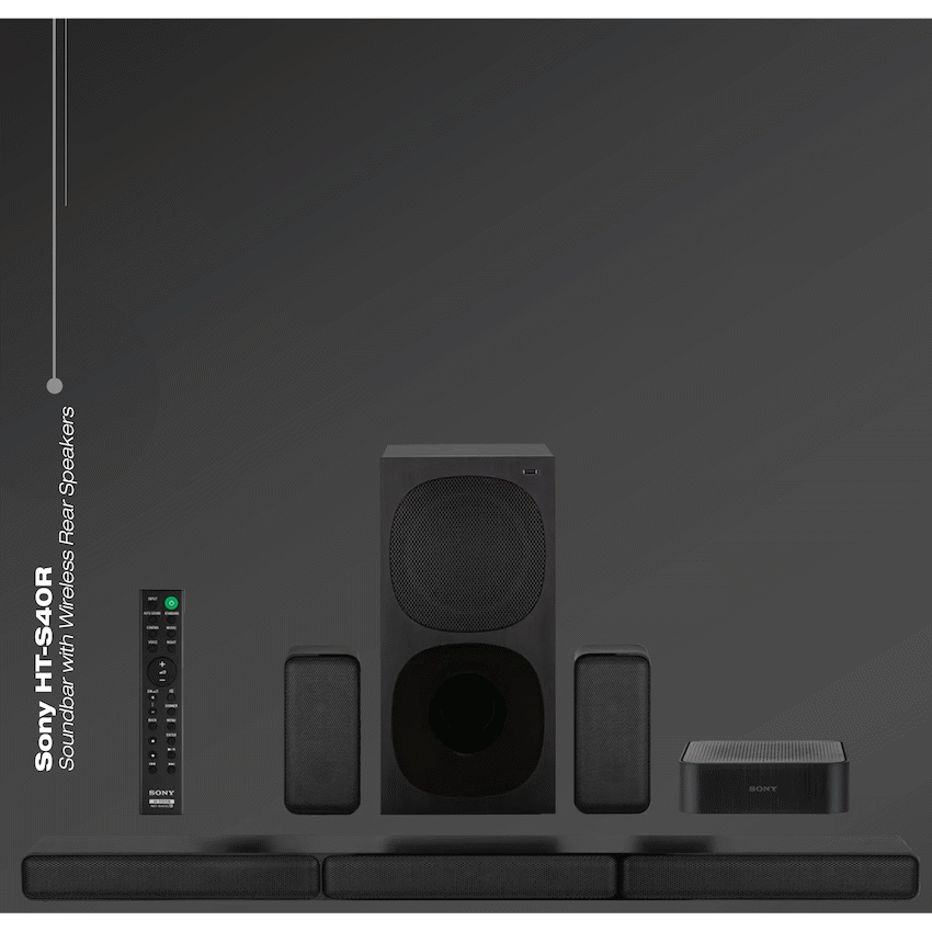 Sony Audio Sony HT-S40R 600w 5.1ch Soundbar with Wireless Rear Speakers