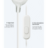Sony Audio Sony MDR-EX15AP (White) InEar Earphone with Mic for iPhone - Android - Blackberry