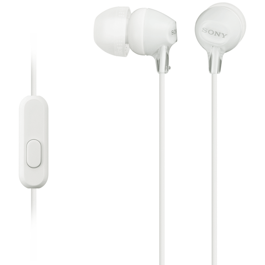 Sony Audio Sony MDR-EX15AP (White) InEar Earphone with Mic for iPhone - Android - Blackberry