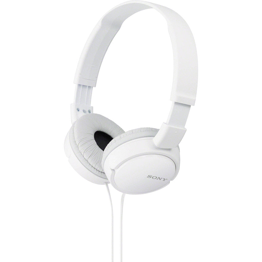 Sony Audio Sony MDR-ZX110 Foldable On-Ear Headphones - White