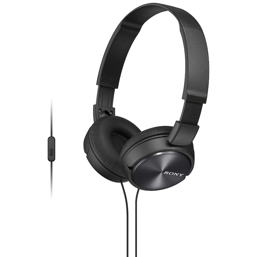 Sony Audio Sony MDR-ZX310AP (Black) Folding Aux Headphones with Mic