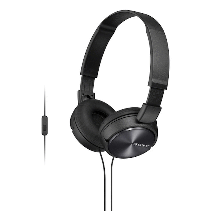 Sony Audio Sony MDR-ZX310AP (Black) Folding Aux Headphones with Mic