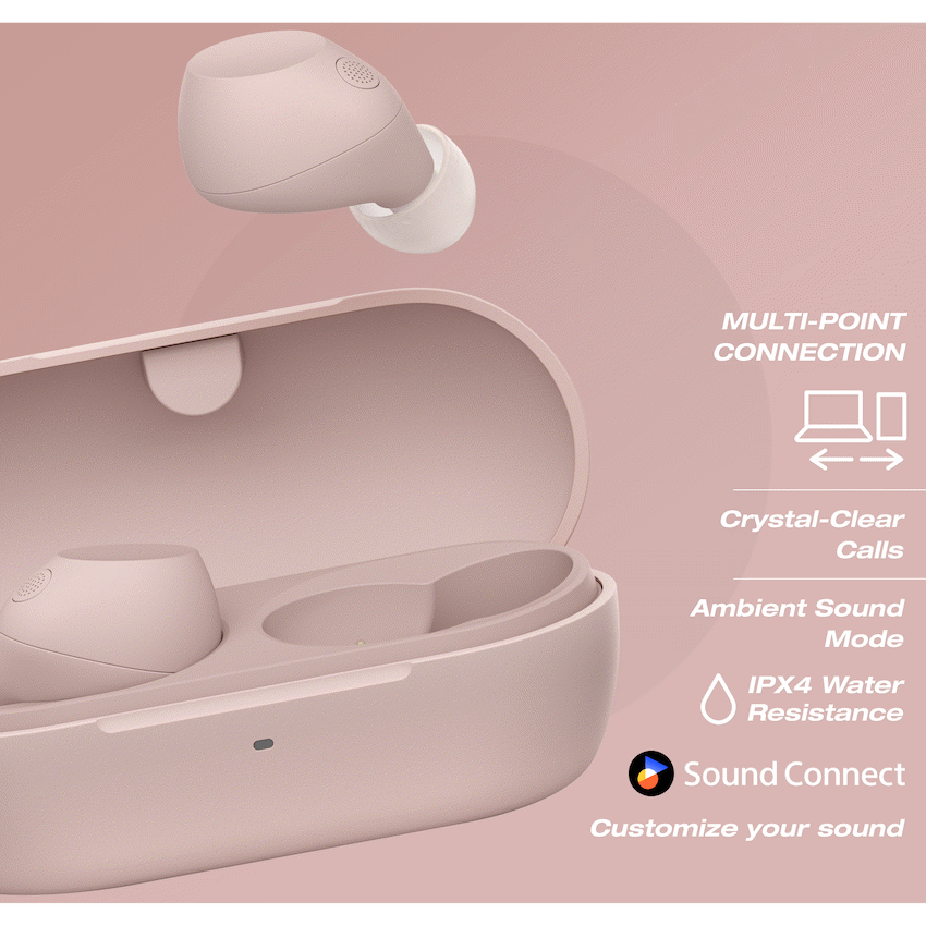 Sony Audio Sony WF-C710N True Wireless Earbuds (Pink)