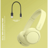 Sony Audio Sony WH-CH520 (Yellow) Bluetooth On-Ear Headphones