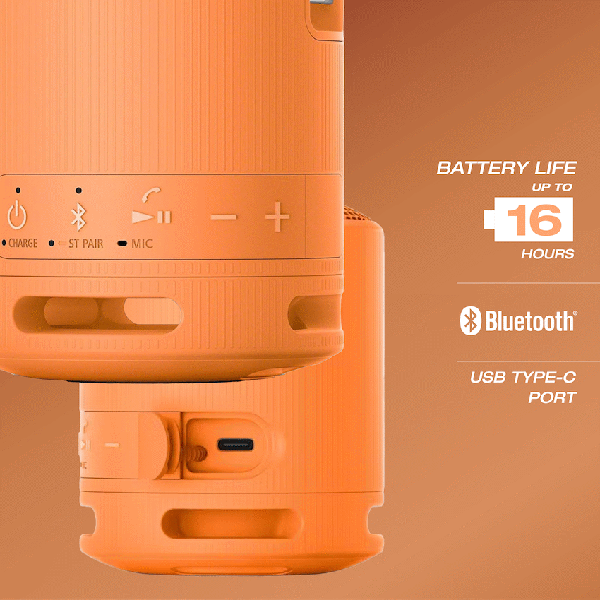 Sony Audio Sony XB100 Portable Bluetooth Speak - Orange