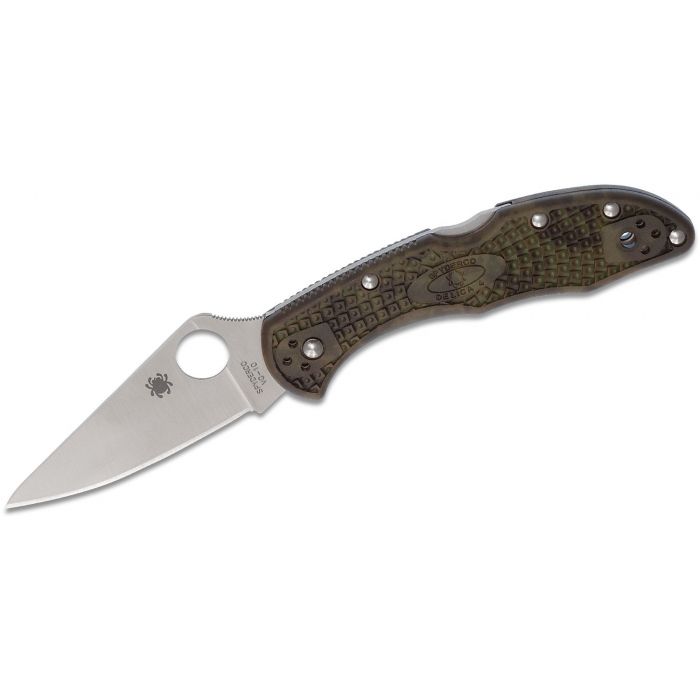 Spyderco C11ZFPGR Delica 4 Knife - Zome Green Handle