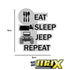 UNIVERSAL EAT SLEEP JEEP REPEAT STICKER