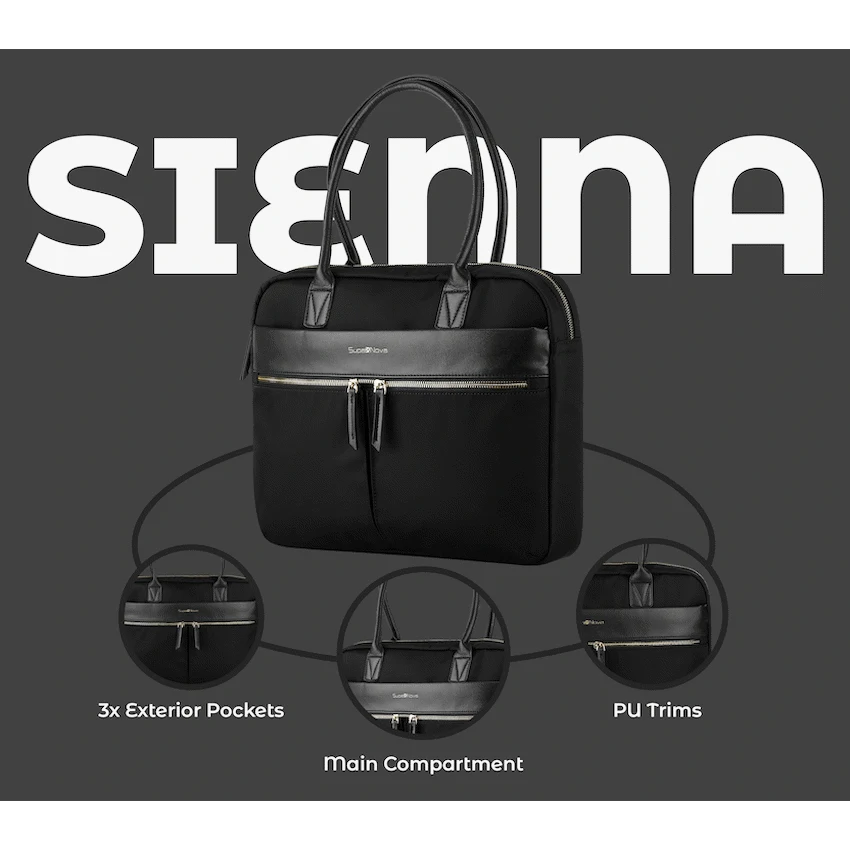 Supanova Bags SupaNova Sienna  14.1' Ladies Laptop Bag - Black