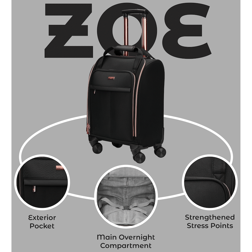Supanova Luggage SupaNova Zoe 15.6" Laptop Business Trolley - Black