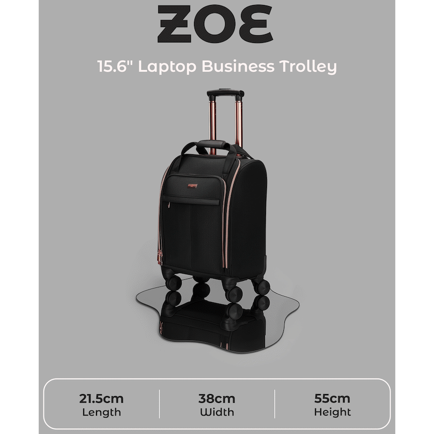 Supanova Luggage SupaNova Zoe 15.6" Laptop Business Trolley - Black